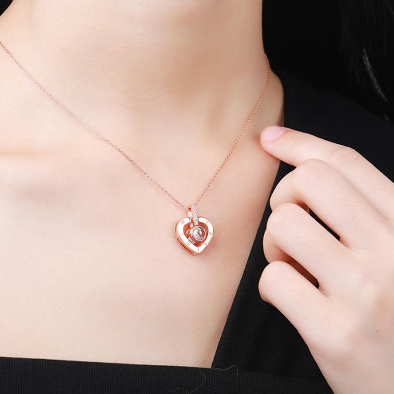 Collar Te Amo En 100 Idiomas 🧡+ Caja De Regalo 🎁