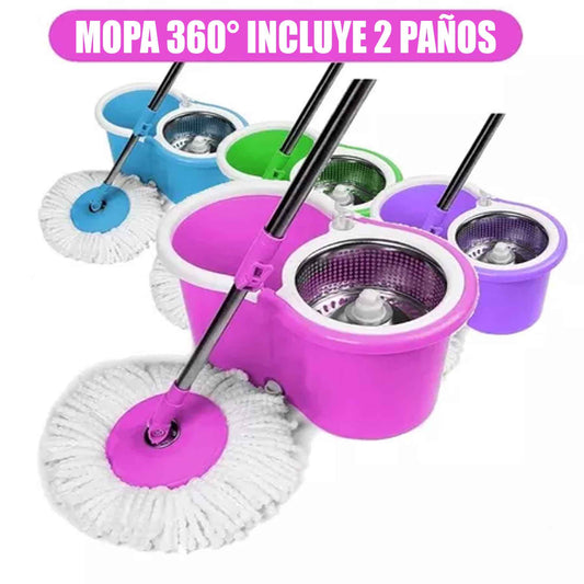 MOPA TRAPEADOR GIRATORIO 360 METALICA🧹🧽🚿