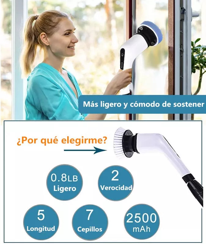 Cepillo De Limpieza Eléctrico 7en1 🪥🛁